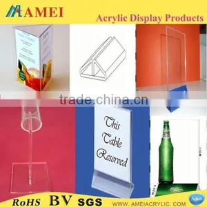 Customized Acrylic Table Tent Card Paper Holder thumbnail-1