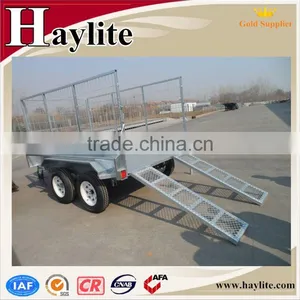 Hot Dipped Galvanized Single Axle Hydraulic Farm Box Tipping Trailer thumbnail-6