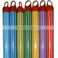 Striped Green Color Coated Wooden Broom Handle Only From KEGO Vietnam thumbnail-1