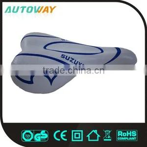 White Leather Bicycle Saddle thumbnail-1
