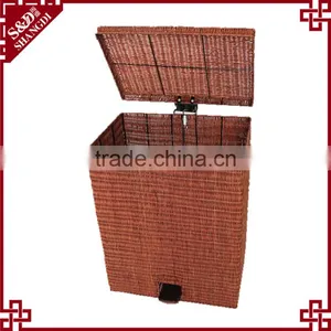S.D Graceful Handweaved Washable Plastic Rattan Laundry Basket thumbnail-1