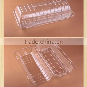 Clear Folding Long Plastic Cake Container With Lid thumbnail-2