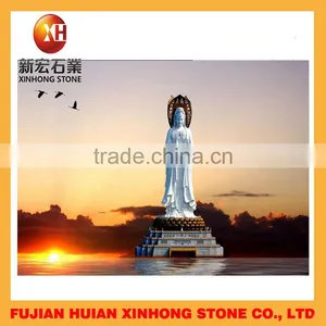 Hand Carved Standing Buddha Figurine Statue for Garden Decoration thumbnail-4