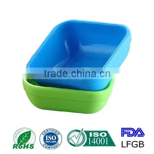 Hot Rectangular Dog Silicone Bowl/silicone Unbreakable Bowl/bowl for Dogs thumbnail-1