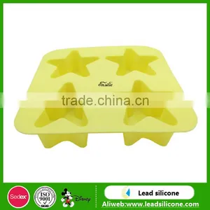 Sedex Audited Factory Wholesale Personalized Custom Star Shape Silicone Ice Cube Tray thumbnail-1