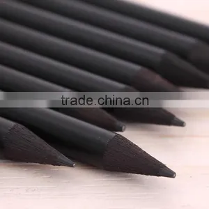Factory Wholesale High Qulaity 7inch HB Round Jewel Black Wooden Pencils thumbnail-3