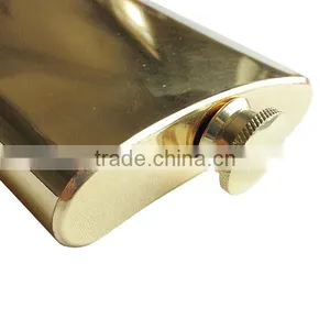Gold Plated Stainless Steel Hip Flask thumbnail-2