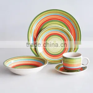 30pcs Ceramic Dinnerware Set With Hand Painting,30pcs Ceramic Dinner Set,30pcs Stonerware Handpainting Dinnerware Set thumbnail-4