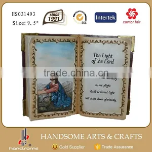 9.5 Inch Resin Handmade Catholic Custom Book Figurine Religious Jesus Statue thumbnail-1