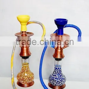 Set of 2 Glass Coloured Hookah Shisha for Sale thumbnail-1