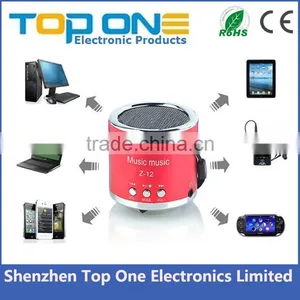 Z12 Portable Cylinder Amplifier Mini Speaker With FM Music Radio Sound HIFI Support USB Micro Line in for SD TF Card MP3 Player thumbnail-3
