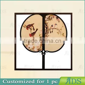 Framed Handmade Chinese Fan Canvas Wall Art thumbnail-2