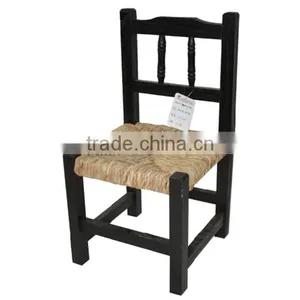 Ladder-Back Woven Seat Rustic Large Wooden Chair thumbnail-1