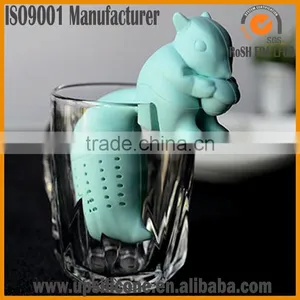 FDA Silicone Material Convenient Tea Strainer Cute Squirrel Filter Tea Infuser Accessories thumbnail-4