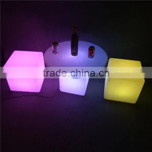 New Model Furniture Living Room Event Bar Furniture LED Glowing Table and Cube Chair thumbnail-2