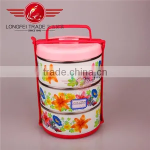 New Item Colorful Stainless Steel 3 Layer Tiffin Lunch Box / Food Thermos / Lunch Box thumbnail-1