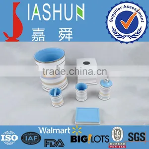 Two Tone Luster Ceramic Bathroom Accessories Set thumbnail-1