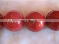 Wholesale 16" 28-30mm Red Round Natural Loose Coral Gemstone Strand thumbnail-1