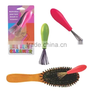 Hair Brush Cleaner With Wooden Handle and Stainless Steel Head thumbnail-4