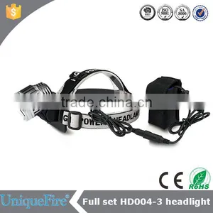 10W 3800Lumens 3 * CREE XM-L T6 LED Head Light Torch Rechargeable Waterproof Aluminum Alloy Head Lamp thumbnail-3
