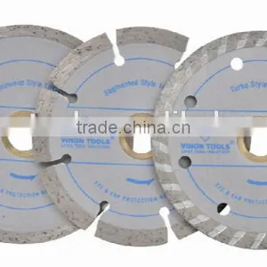 Tri Pack of Turbo/ Segment / Continuous Diamond Blade for Cutting Tile, Marble, Concramic , Granite and Brick thumbnail-1