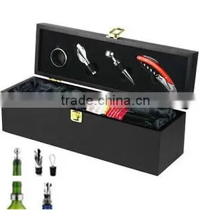 K0420-4W Single Wine Bottle Wooden Box thumbnail-1