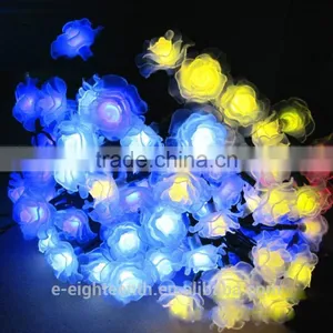 2016 New Hot Sale Solar Powered Multicolor 20 Led Outdoor Fairy Light Rose Shaped Christmas String Lights thumbnail-1