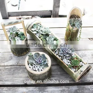 Long Polishing Bamboo Material Decoration Craft Bamboo Vase thumbnail-6