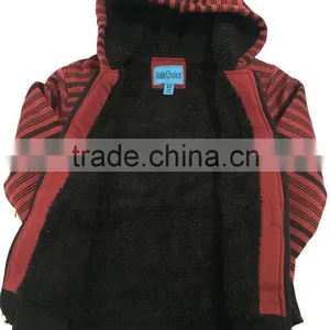 Children Coat Stripe Style Boy Zipper Jacket With Hoody thumbnail-5