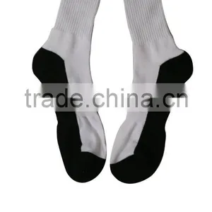 White Blank Polyester Socks With Black Bottom for Sublimation thumbnail-1