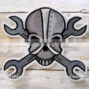 Custom High Quality Embroidered Creative Skulls Patch for Clothes Embroidery Patch Made in China Choose Size/color thumbnail-4