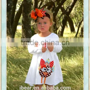 Baby Dress Girls Cotton Frock Designs Boutique Clothes Thanksgiving Day Persnickety Remake Children's Clothing Wild Turkey Dress thumbnail-1