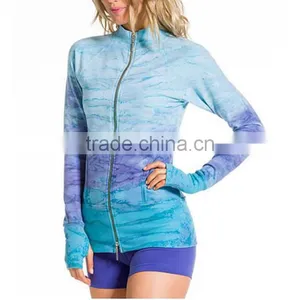 Wholesale Custom Quick Dry Compression Yoga Sport Jacket Women thumbnail-1