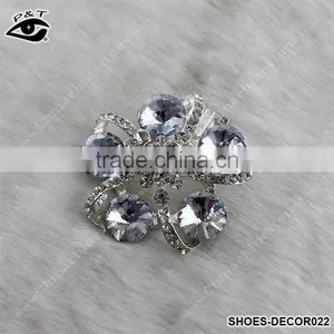 Fashion Sandal Shoe Ornament Handmade Flower Rhinestone Ornament for High Heel Shoes thumbnail-1