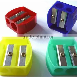 Two Holes Plastic Pencil Sharpener thumbnail-1