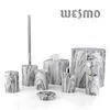 8 Piece Polyresin Bathroom Accessories Sets With Cotton Jar, Tissue Cover, Waste Basket thumbnail-1