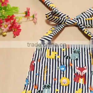 Summer Ruffles Cotton Rompers Infant Girls Outfit thumbnail-4