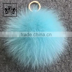 Latest Pompom Ball Real Fox Fur Balls Keychain thumbnail-1