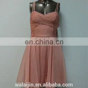 Light Pink Young Ladies Spaghetti Strap Short Dress thumbnail-2