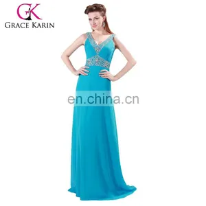 Grace Karin Charming The Turquoise Formal Evening Gown Dresses CL4419 thumbnail-1