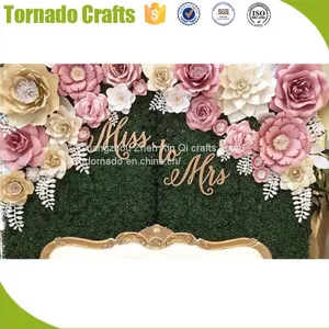 2017 Wholesale Amazing Artificial Pink White Paper Flower for Wall Wedding Decoration thumbnail-4