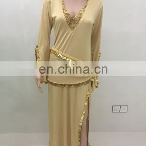 Glittery Long Islamic Dubai Arabic Saidi Muslim Gown Robe Dress Clothing GT-1064 thumbnail-1