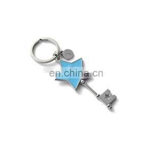 Wholesale Custom Design Cheap Metal Start Keychain for Girl thumbnail-3