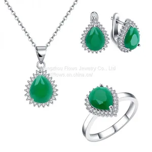 The Platinum Gold Plated 925 Sterling Silver Jewelry Set Inlay Elegant Crystal And Cubic Zircons thumbnail-5