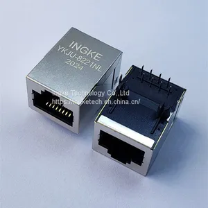 INGKE YKJU-8221NL Direct Substitute 74990100011A 1 Port 100 Base-T Through Hole RJ45 LAN With Transformer thumbnail-1