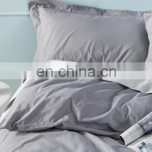 2020 Luxury 3 Piece 200TC 100% Washed Organic Cotton Bedding Set Bed Sheets Duvet Cover thumbnail-5
