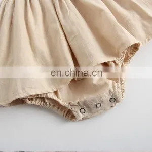 Lovely Summer Hot Sale Slip Dress Romper One Piece Baby Girl Cotton Romper thumbnail-5