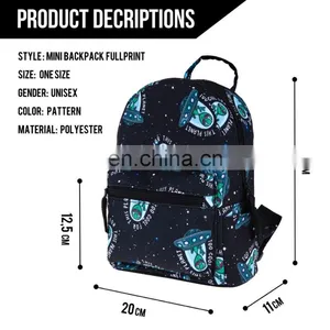 No MOQ Stock Smart Backpack Quick Delivery Small Backpack Outer Space Printing Bag Purse For Boys thumbnail-5