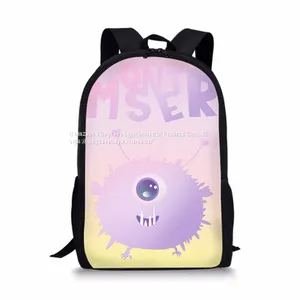Cute Little Monster Kid School Bags Backpack Kindergarten Schoolbag 3D Cartoon Unisex Customized Logo Packing thumbnail-1