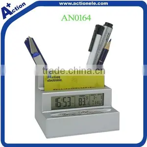 Digital Office Table Clock With Name Card Holder thumbnail-1